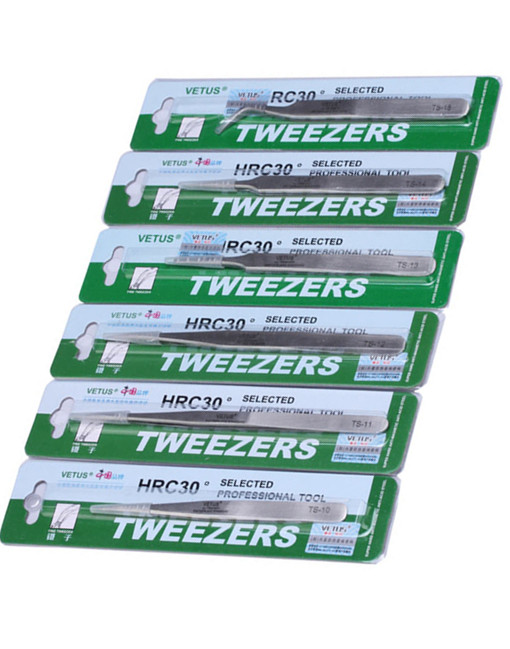 6 in 1 Switzerland Precision Tweezers Stainless Steel Vetus Tweezers Ferramentas BGA Hand Tools