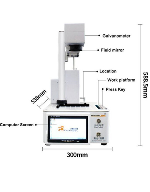 M-Triangel PG oneS 20W Fiber Laser Engraver Machine LCD Cutting Engraving Printting Machine For iPhone Back Cover