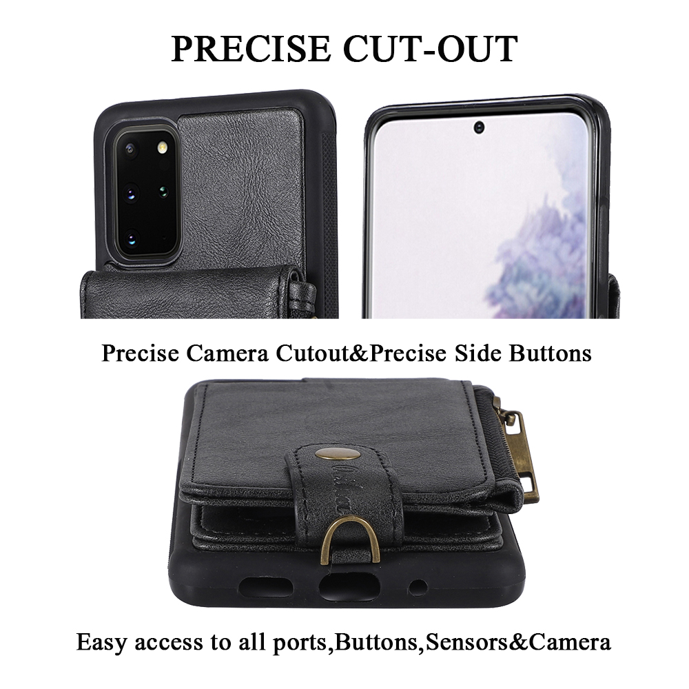 Cowhide Leather zipper case For Samsung Galaxy S20 S20+ S20Ultra