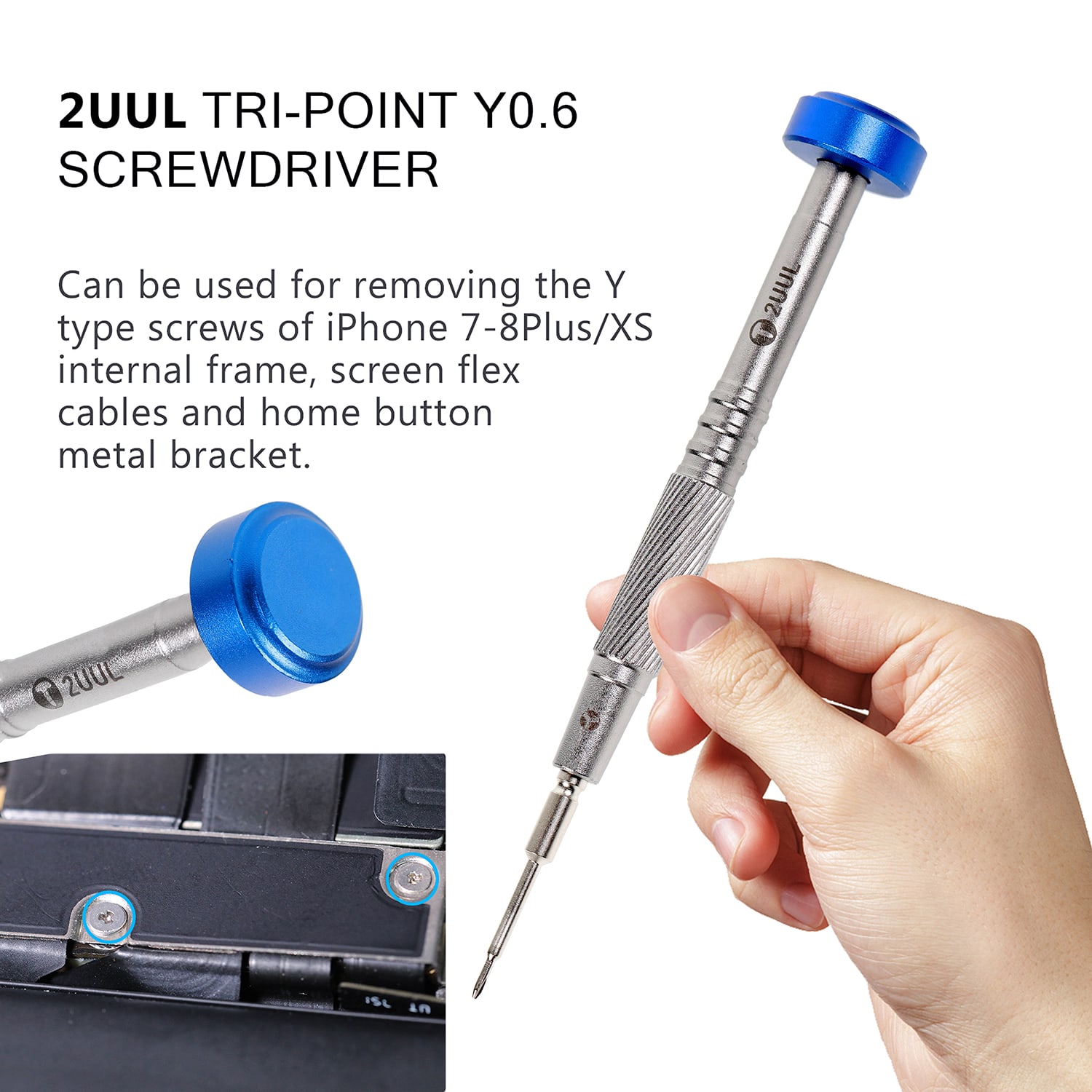 2UUL Aluminum Handle Screwdriver for Mobile Phone iPad Repair