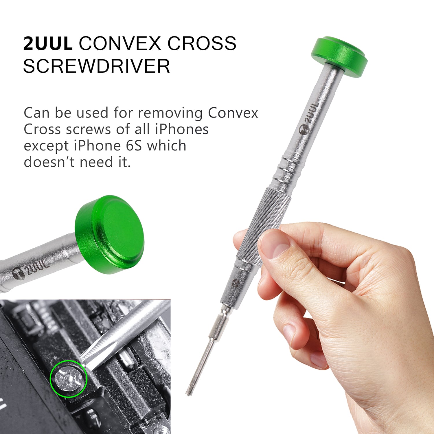 2UUL Aluminum Handle Screwdriver for Mobile Phone iPad Repair