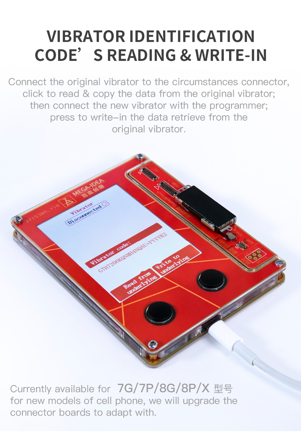 QianLi Mega-Idea LCD Screen True Tone Repair Programmer Vibration for iPhone 7 8 XR XS Max
