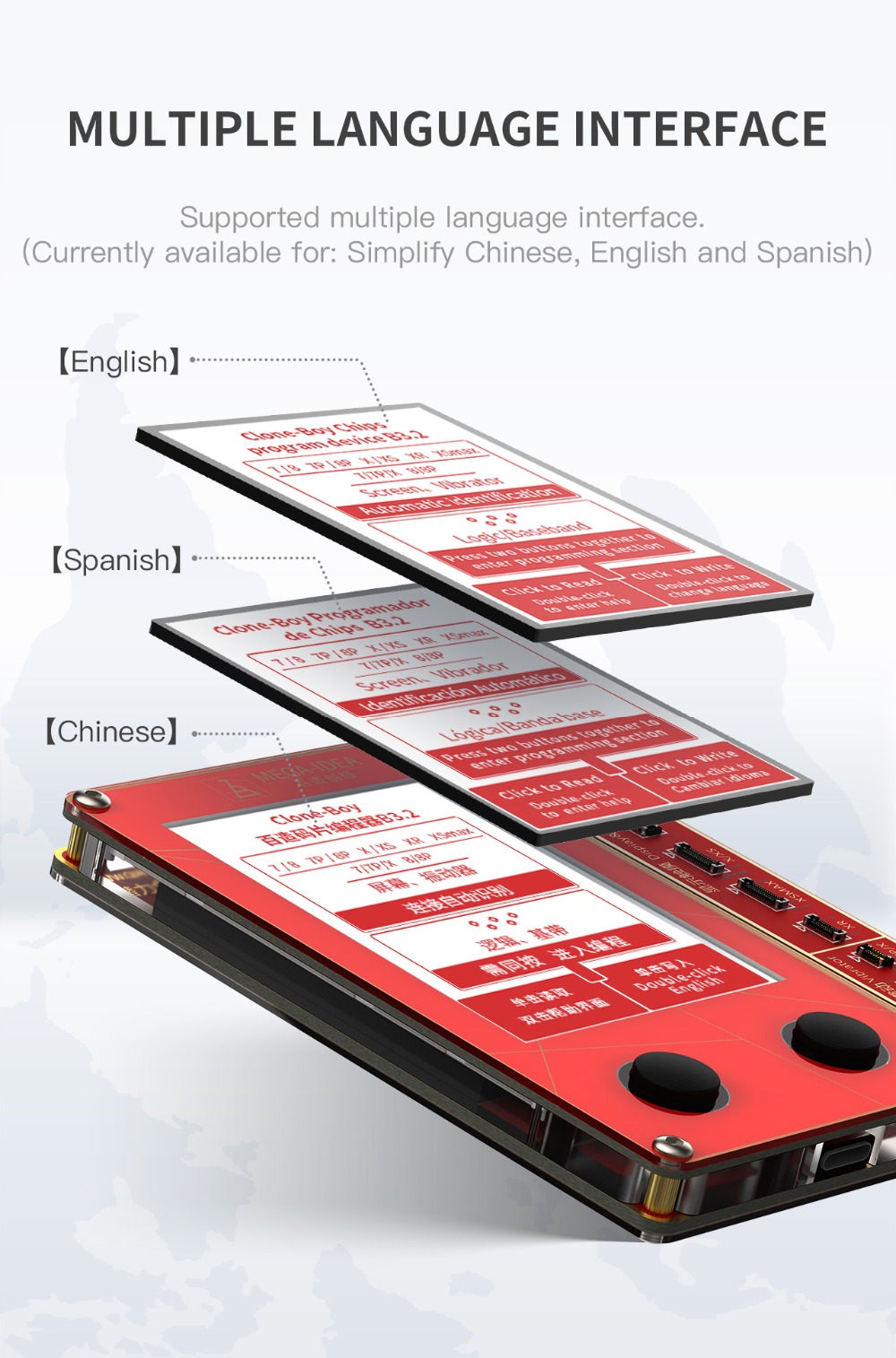 QianLi Mega-Idea LCD Screen True Tone Repair Programmer Vibration for iPhone 7 8 XR XS Max