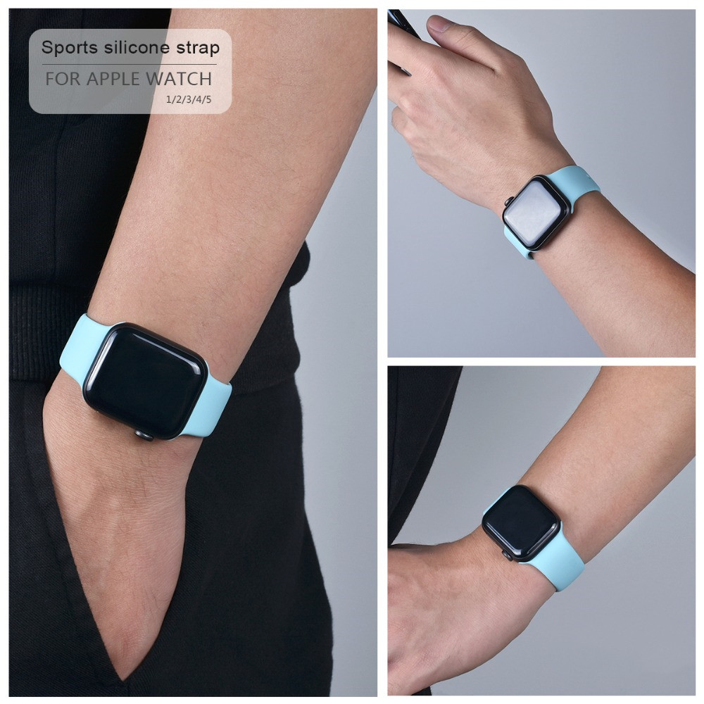 Soft Silicone Sports Band for Apple Watch